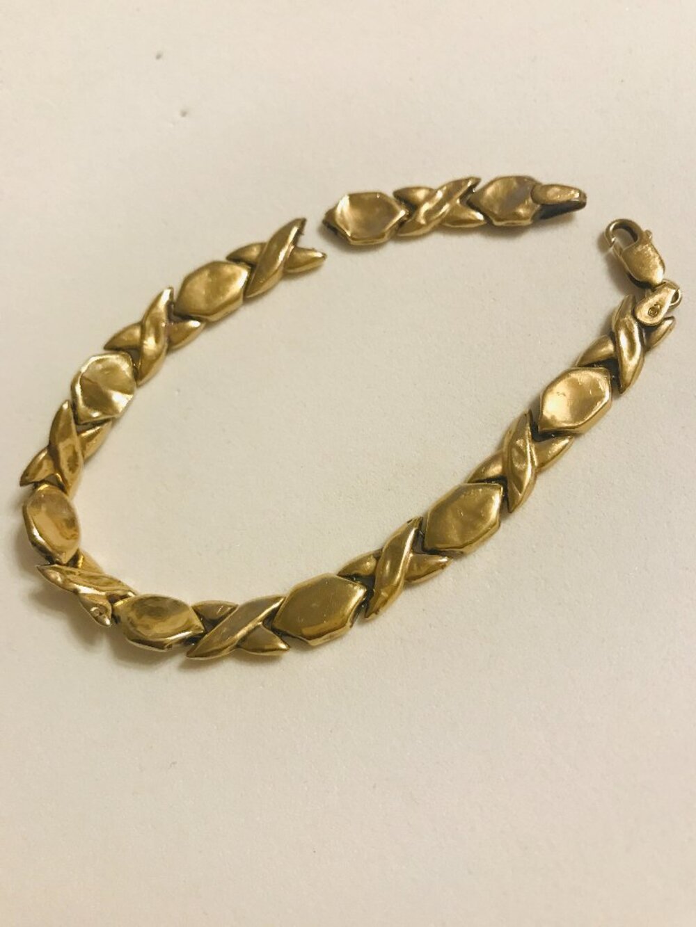 10K Gold Double Sided Bracelet Damaged Broken for Repair